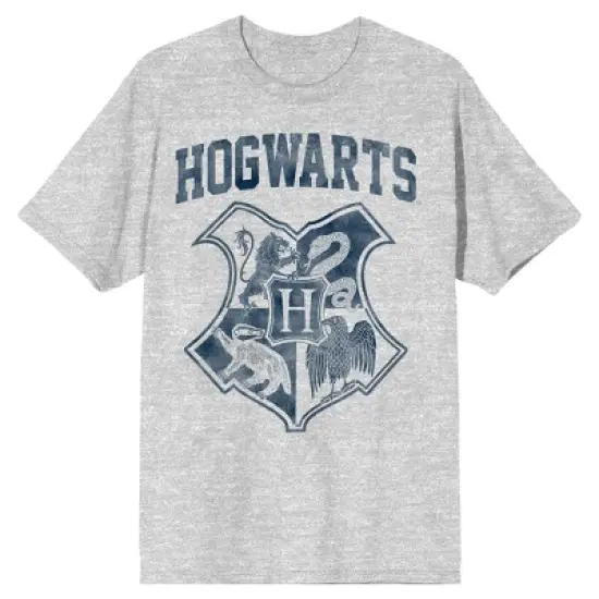 Harry Potter Hogwarts Crest Men's Short Sleeve Shirt & Sleep Shorts Set image {1}