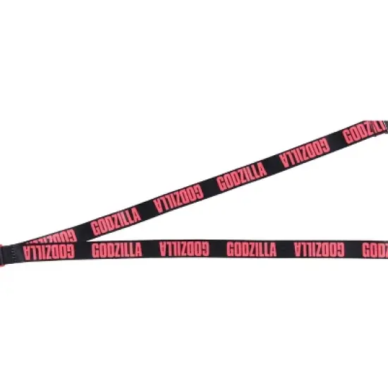 Godzilla Kaiju Gojira ID Reversible Lanyard Badge Holder w Godzilla Rubber Charm image {2}