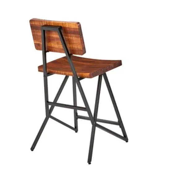 Trestle Counter Height Barstool Amber/Gun Metal image {4}