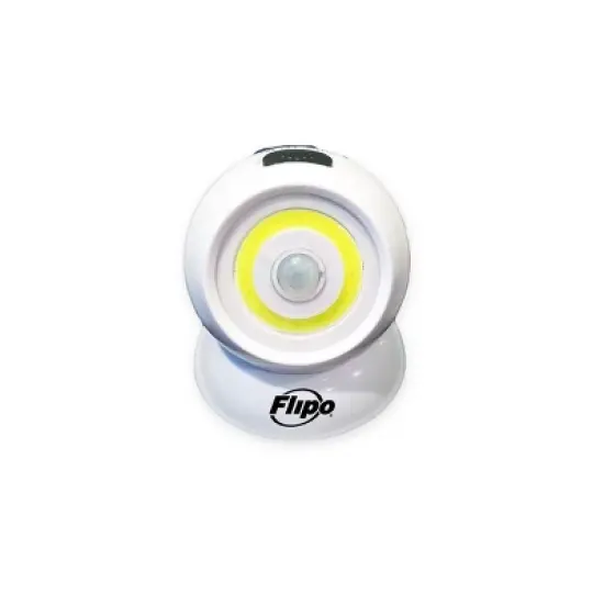 Flipo Revolution Motion Sensing Rotatable Magnetic Spotlight With Magnetic Base Peel Stick Tabs & Hanging Keyhole Slot - Set of 3 image {1}