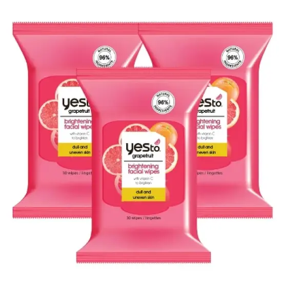 Yes To Face Wipes Grapefruit Makeup Removing Facial Towelettes image {6}