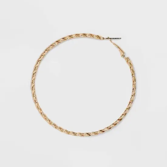 Twisted Hoop Earring Set 3pc - Wild Fable&trade; Gold image {1}