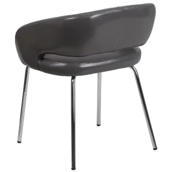 Flash Furniture Fusion Series Contemporary LeatherSoft Side Reception Chair with Chrome Legs image {8}