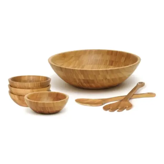 Lipper International 3pc Bamboo Salad Set image {3}