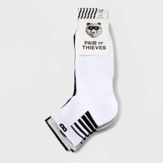 Pair of Thieves Men's Ankle Socks 3pk - Black 6-12 image {1}