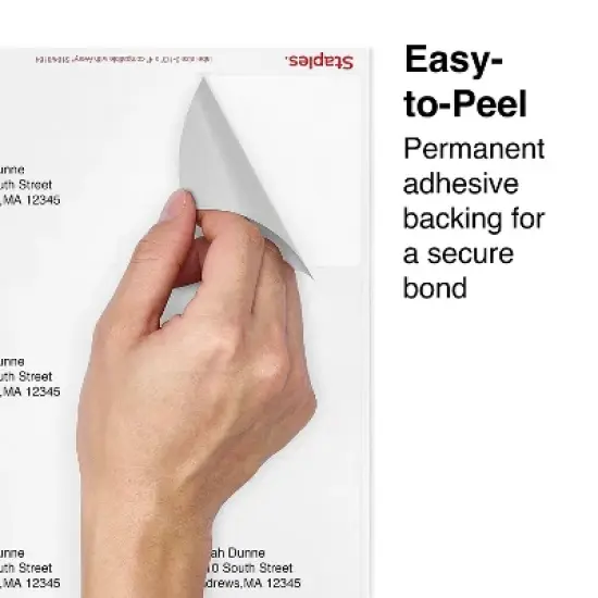 Staples Laser/Inkjet Shipping Labels 3 1/3" x 4" White 6 Labels/Sheet 479876 image {4}