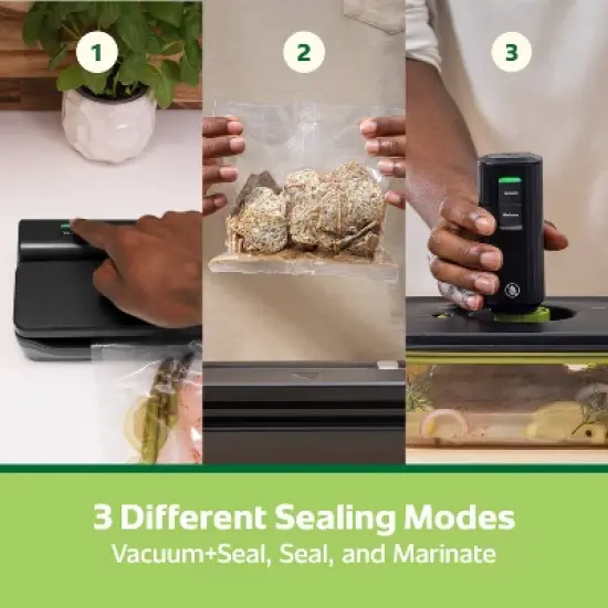 FoodSaver 2-in-1 Vacuum Sealer System + Cordless Handheld Sealer Black MS2010: 5-Year Warranty, Plastic, Spot Clean image {4}