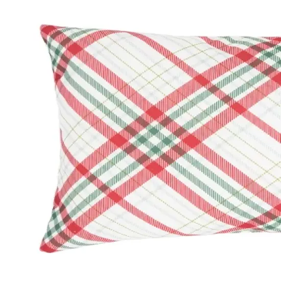C&F Home Holiday Plaid Christmas Indoor/Outdoor Accent Pillow, 13" x 20" image {2}