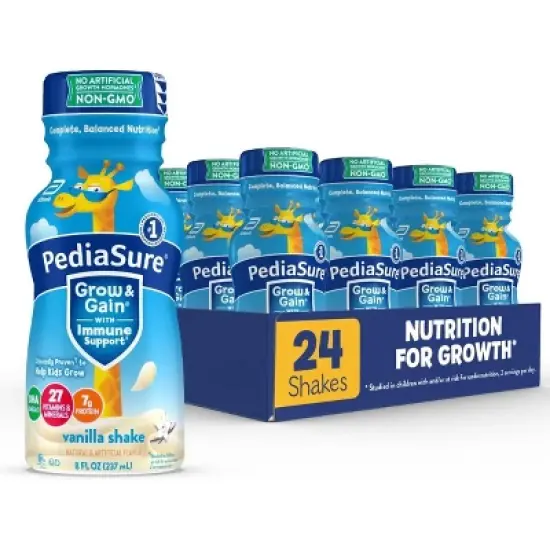 PediaSure Grow & Gain Kids' Nutritional Shake Vanilla, 8 fl oz, Case of 24 image {6}