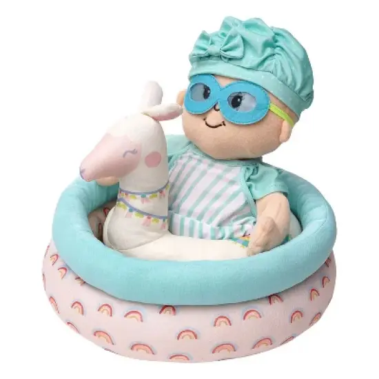 Manhattan Toy Stella Collection Pool Party 4 Piece Baby Doll Pool Playset for 12" and 15" Stella Dolls image {2}