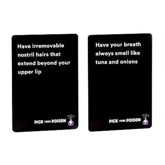 Pick Your Poison Card Game - The "What Would You Rather Do?" Party Game [All Ages/Family Edition] image {7}