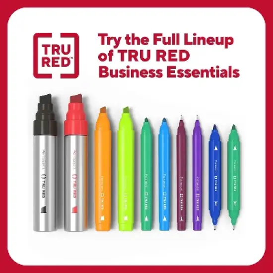 TRU RED Tank Permanent Markers Chisel Tip Blk 5/Pack TR54523 image {7}
