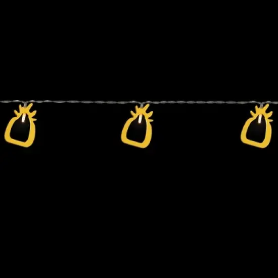 Northlight LED Pineapple Patio Light Set - Yellow - 4' Clear Wire - 10ct image {4}