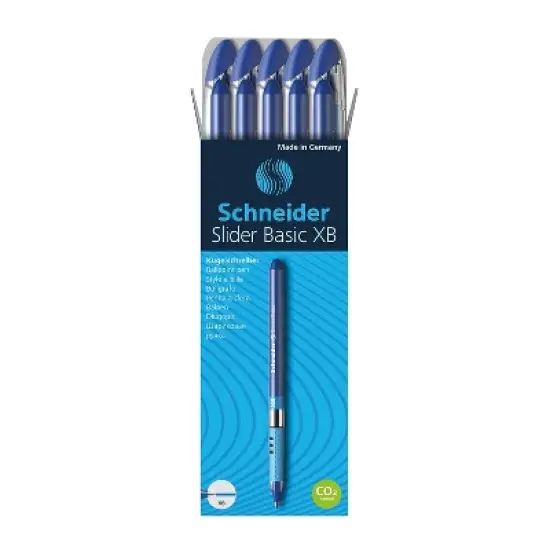 Schneider Slider Basic XB (Extra Broad) Ballpoint Pen Box of 10 Pens Blue (151203) image {4}