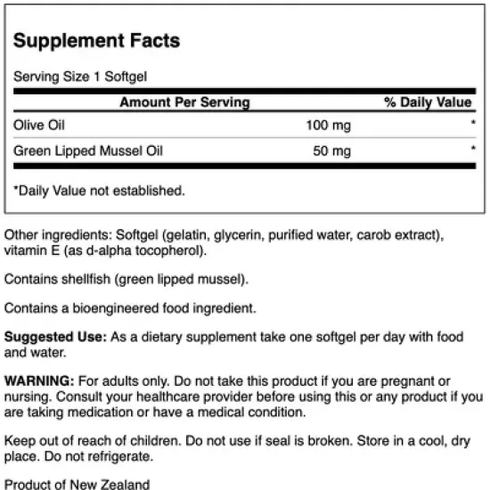 Swanson Green Lipped Mussel, 30 Softgels image {1}