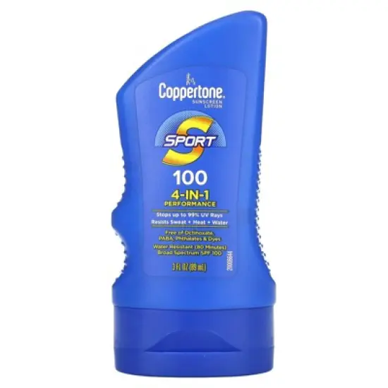 Coppertone SPORT Sunscreen SPF 100 Lotion, Water Resistant Sunscreen, Body Travel Size 3 Fl Oz image {4}