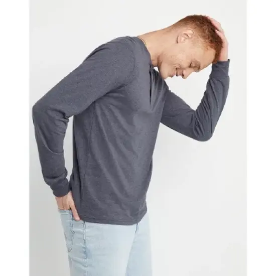 Hanes Originals Men's Long Sleeve Henley T-Shirt image {3}