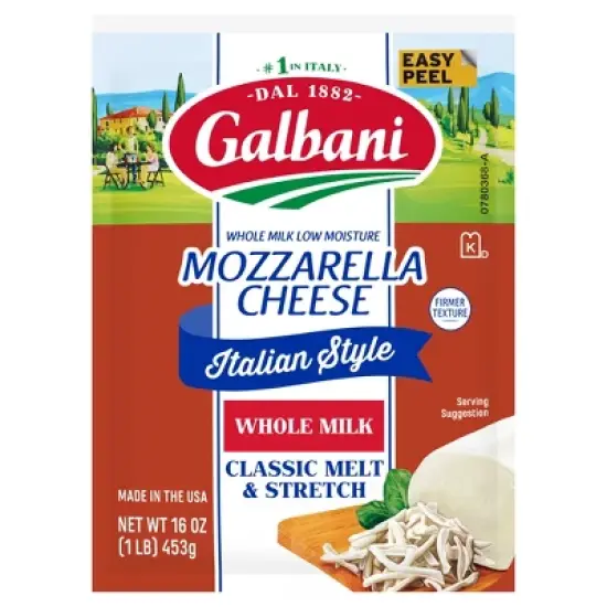 Galbani Italian Style Whole Milk Mozzarella Cheese - 16oz image {8}