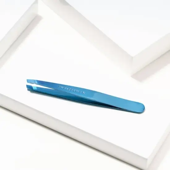 Tweezerman Slant Tweezer Bell Bottom Beauty Tool - Blue image {3}