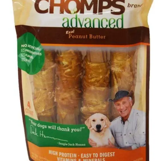 Nutri Chomps Advanced Twists Dog Treat Peanut Butter Flavor - 4 count image {2}