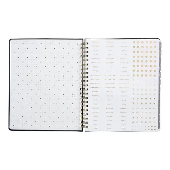 russell+hazel 2023 Planner 9.125"x11.25" Weekly Spiral Bound Black Vegan Leather image {1}