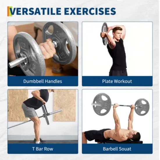 1-Inch Cast Iron Weight Plates Set &ndash; 2.5/5/10/25 LB Options for Home Gym, Weightlifting & Strength Training &ndash; Available in , Pairs, or Sets image {4}