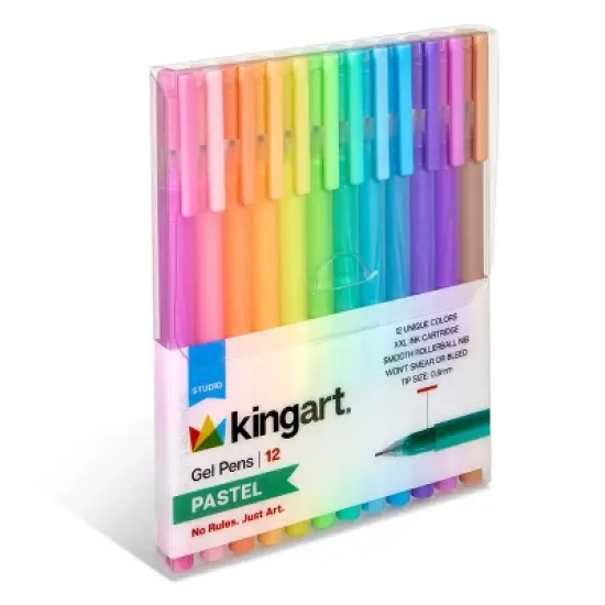KINGART Gel Pens 12 Pastel Colors image {9}