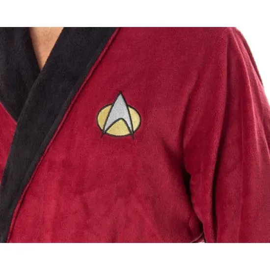 Star Trek The Next Generation Captain Picard Costume Adult Fleece Plush Robe OSFM image {2}
