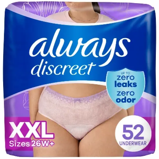 Always Discreet Maximum Underwear - XXL - 52ct image {12}