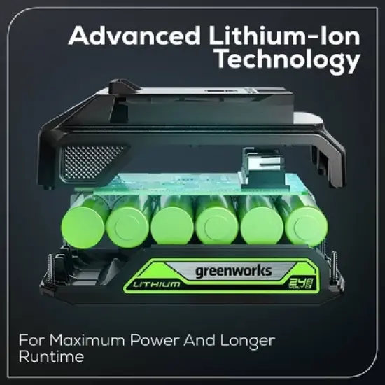 Greenworks Powerall 2x24V 21" Brushless Push Mower with (2) 4.0Ah Batteries and Charger image {2}