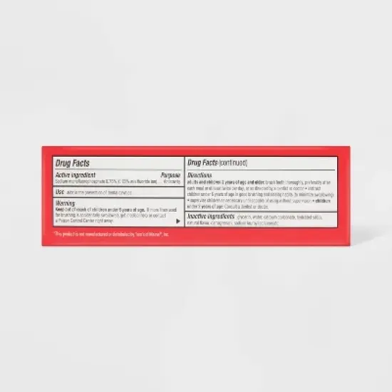 Kids Dye Free/Natural Flavor Toothpaste - Fluoride Strawberry - 4.2oz - up&up&trade; image {3}