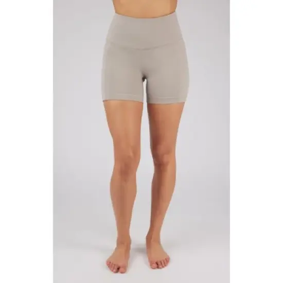 90 Degree By Reflex Womens Lux Tribeca 5" High Waist Side Pocket Bike Short image {1}