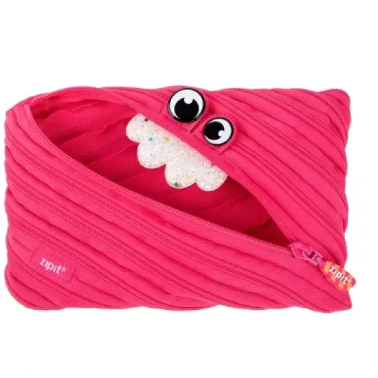 ZIPIT Party Monster Pencil Case for Girls, Pink image {6}