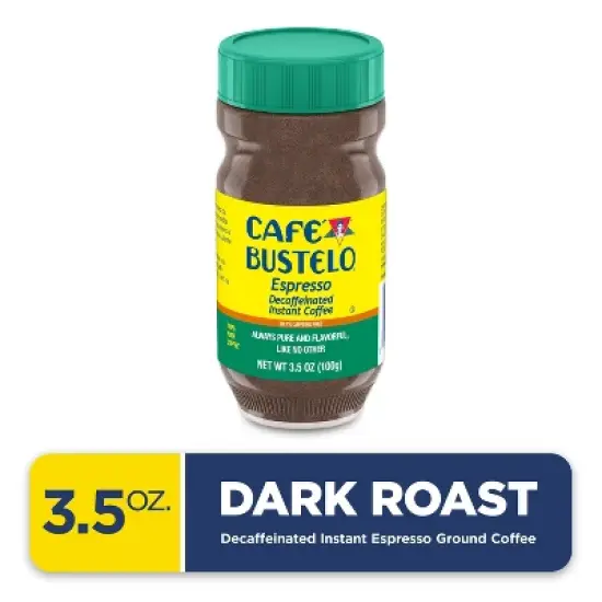 Caf&eacute; Bustelo Decaffeinated Espresso-Style Instant Coffee - 3.5oz image {1}