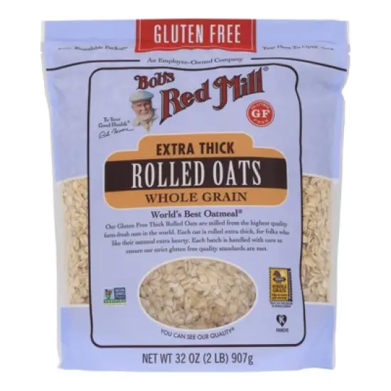 Bob's Red Mill Extra Thick Rolled Oats Whole Grain - Case of 4/32 oz image {1}