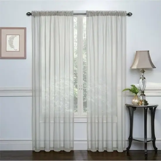 Kate Aurora Living Premium 2 Pack Sheer Voile Window Curtain Panels image {13}