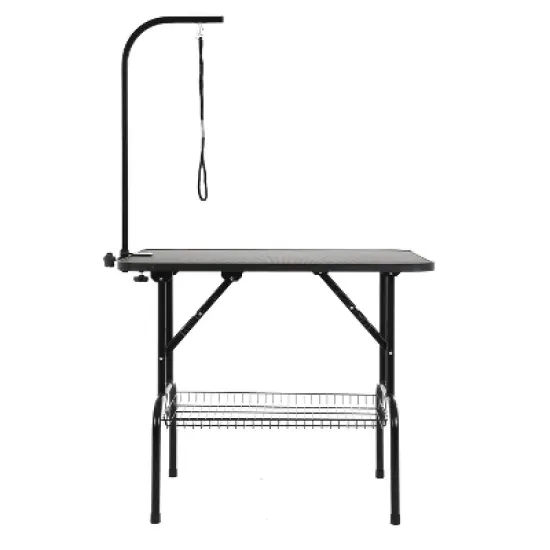 BestMassage 32/36 Inch Pet Grooming Table Foldable Pet Bathing Station, Black image {7}
