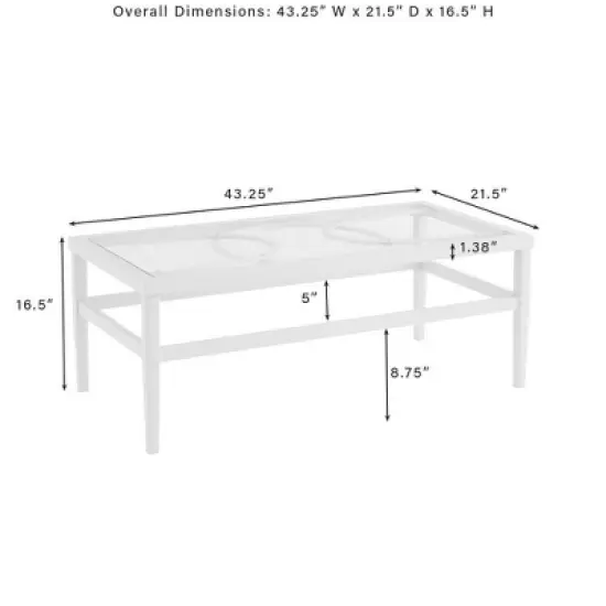 Ashford 4pc Outdoor Metal Conversation Set - Cream - Crosley image {14}