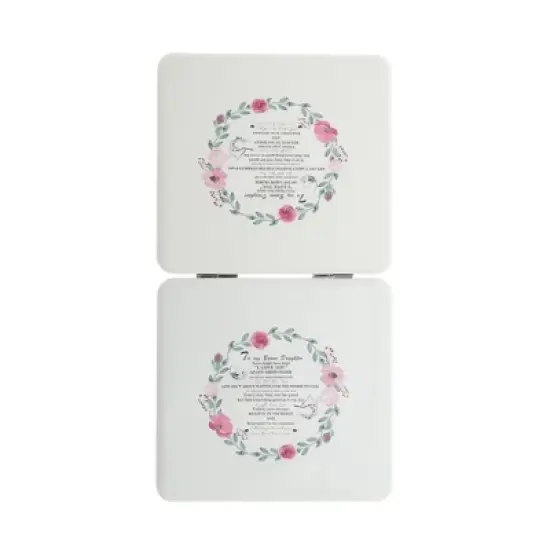 Unique Bargains Durable Square Shape Handheld Mirror for Travel White 1 Pc image {3}