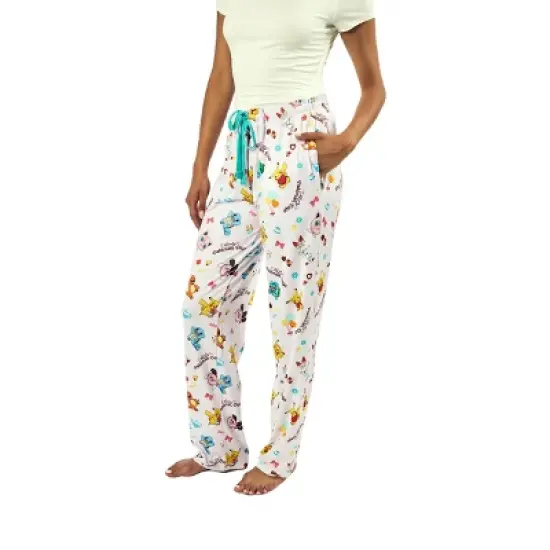 Pok&eacute;mon Character Print Women's Pink Quick Turn Sleep Pajama Pants image {2}