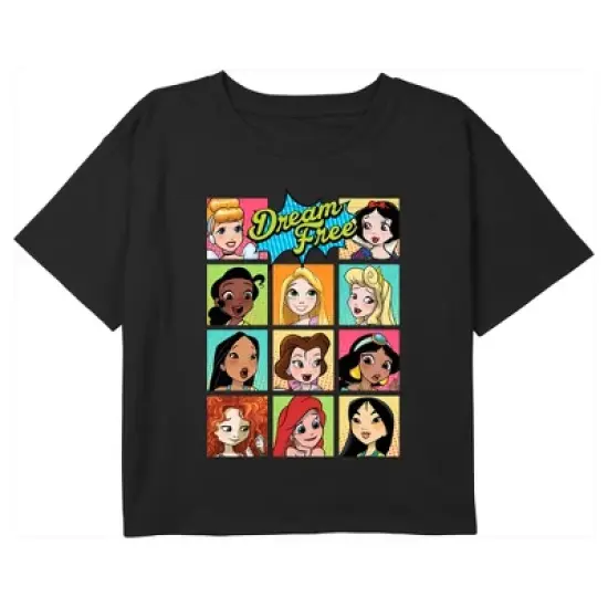 Girl's Disney Princesses Dream Free Crop T-Shirt image {2}