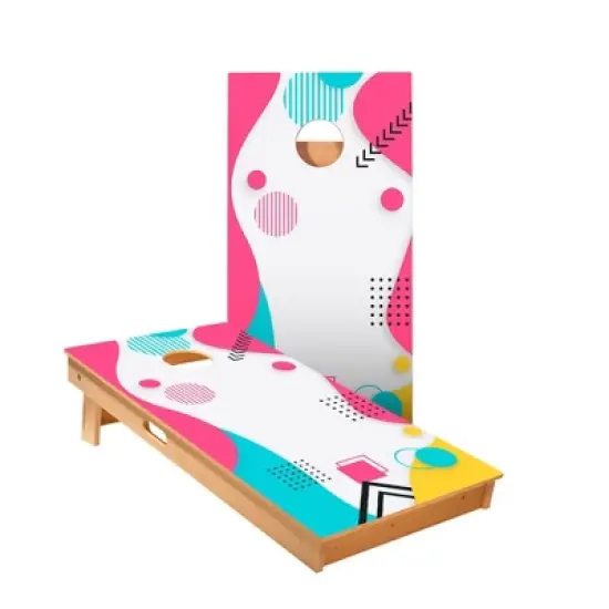 Skips Garage 80s Pop Art Cornhole Boards - ACA Star Series image {1}