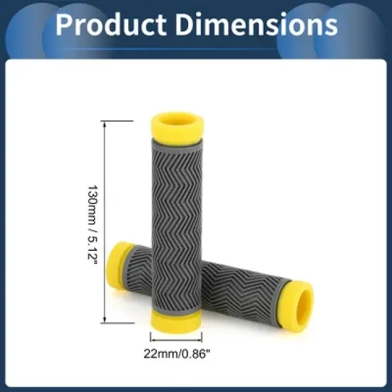 Unique Bargains Bike Handlebar Grips Covers 5.12" Gray 1 Pair image {2}