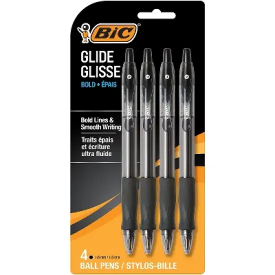 BIC Velocity Retractable Ballpoint Pens Bold Point Black Ink 859025 image {9}