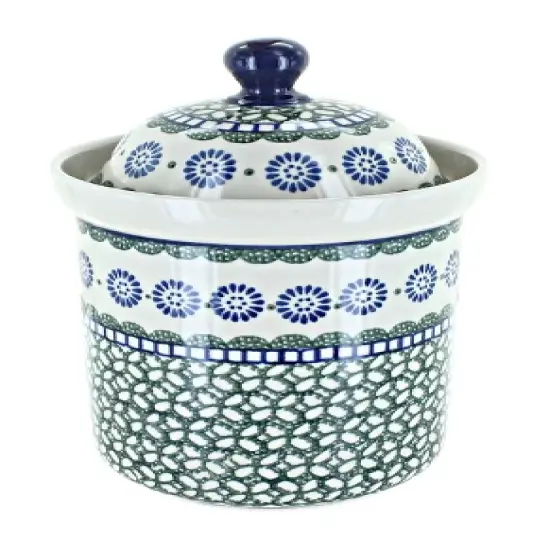 Blue Rose Polish Pottery 492 Ceramika Medium Canister image {5}