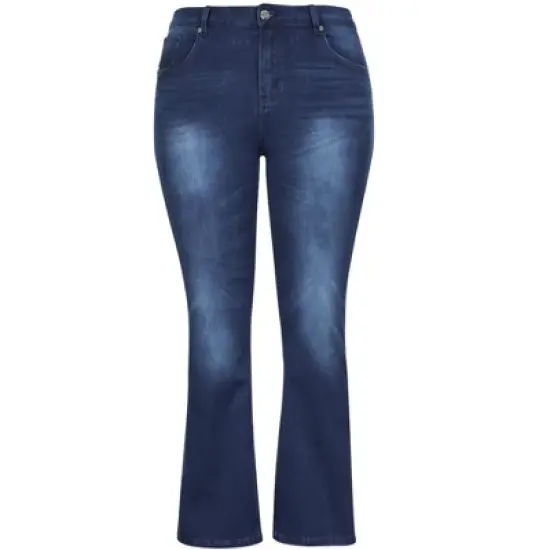 Women's Plus Size Harley Bootleg Regular Jean - mid denim | CITY CHIC image {3}