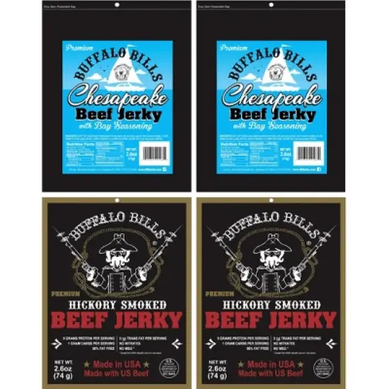Buffalo Bills 7-Piece Premium Beef Jerky Sampler Patriotic 6-Pack Gift Cooler (7 assorted packs) image {1}