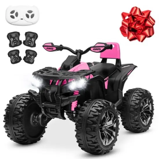 JOYRACER 24V Kids Ride-On ATV, 2-Seater 4-Wheeler Quad Electric Powerful Car w/ 800W Motor, Remote, High/Low Speed, Bluetooth/MP3 & LED for Big Kids image {12}