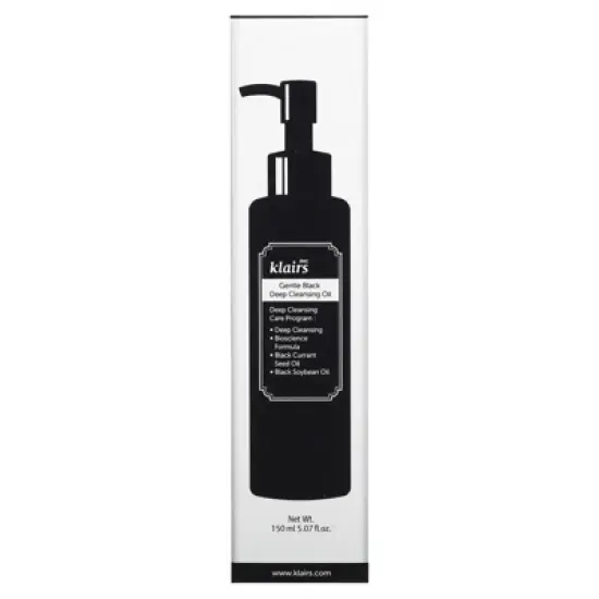 Dear, Klairs K-Beauty Skincare Gentle Black Deep Cleansing Oil, 5.07 fl oz (150 ml) image {1}
