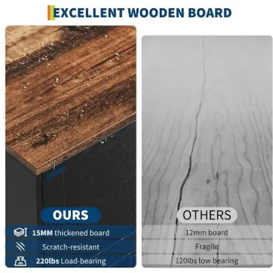 Acekool Double Layer Cat Litter Box Enclosure for 2 Cats, Hidden Litter Box Furniture with Scratching Post, 2-Story Cat Washroom & Bed, End Table image {5}